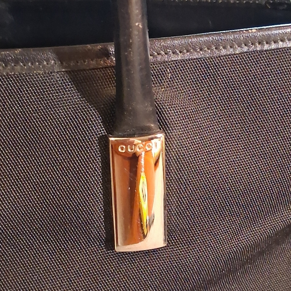 Black Tote Bag with Silver Accents - Picture 2 of 16